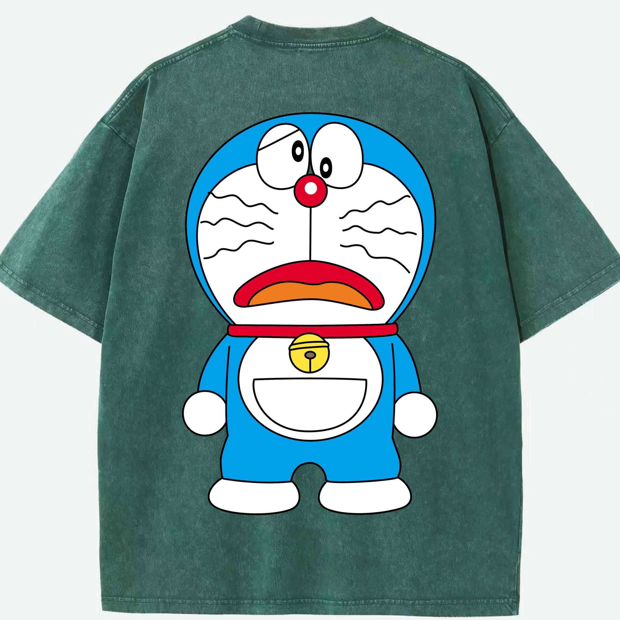 （画像用） ドラえもん Doraemon 綿100% ヴィンテージ風 半袖Tシャツ（背面プリント）
